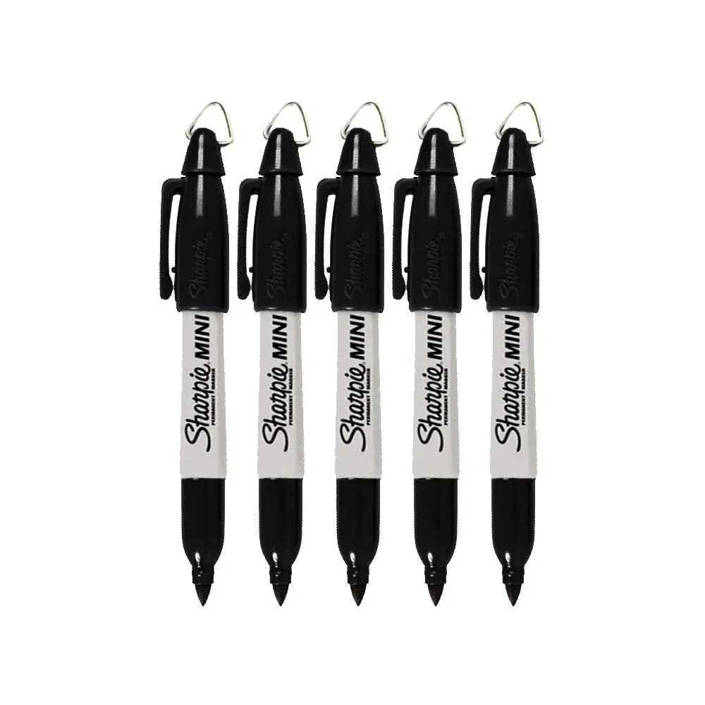 Sharpie Mini Permanent Markers, Fine Point, Black Ink, Pack of 5 | Alcohol-Based Ink, Fade & Smear Resistant - main product image