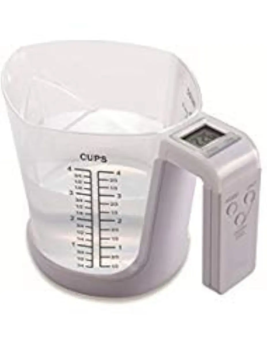 KitchenMetrics Digital Kitchen Scale with 1L Measuring Cup | Accurate Baking & Portion Control - main product image