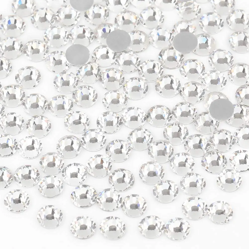 BEADSLAND Flat Back Crystal Rhinestones SS10 (1440pcs, 2.7-2.9mm) | Glass Gems for Crafts & Nails - main product image