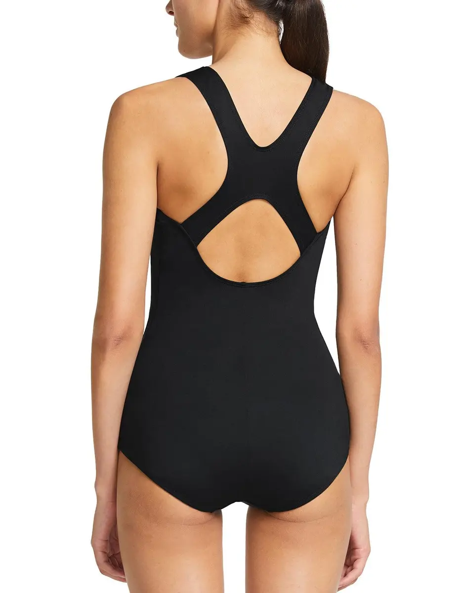 baleaf Women's Athletic Swimsuits Racerback One Piece Black 38 | Chlorine-Resistant, Supportive Fit - main product image