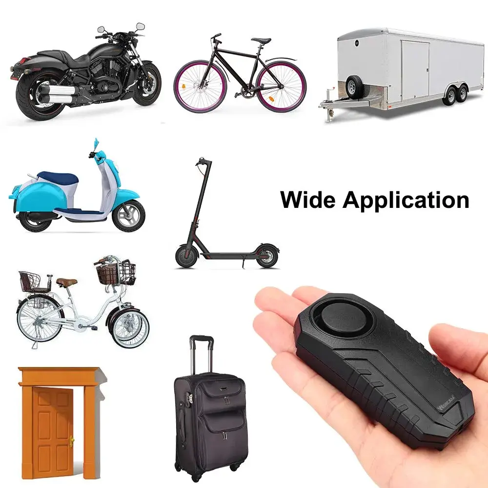 Wsdcam 113dB Motorcycle Alarm System with Remote | Vibration Motion Sensor & SOS Function - view 6