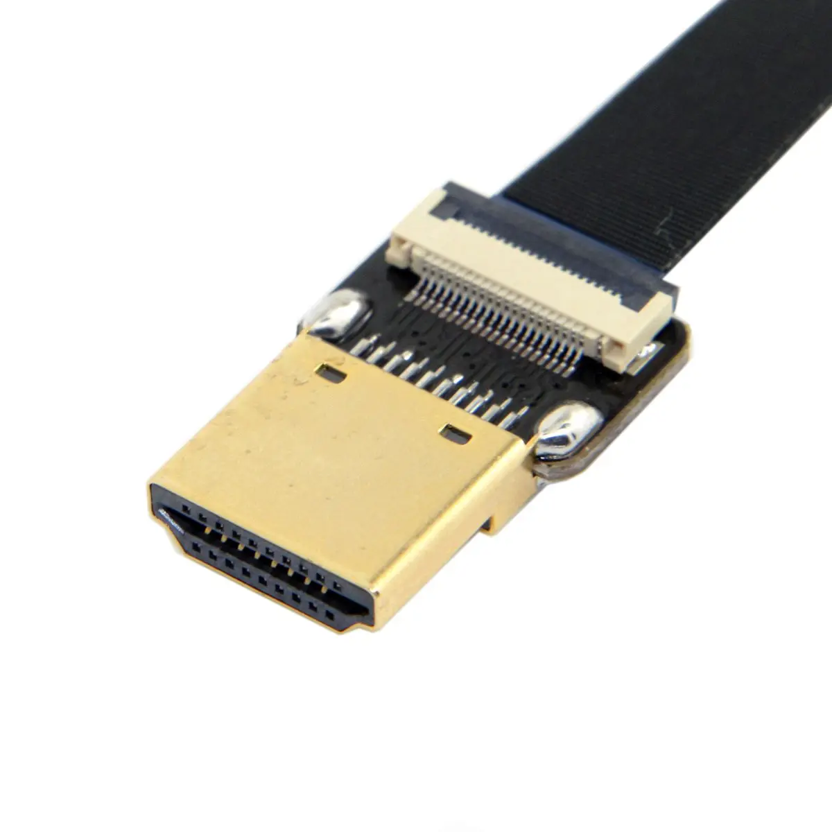 cablecc 90 Degree Up Angled FPV Mini HDMI to HDMI Flat Cable 50cm (1.6ft) | Connects Mini HDMI Devices to Standard HDMI Displays - view 4