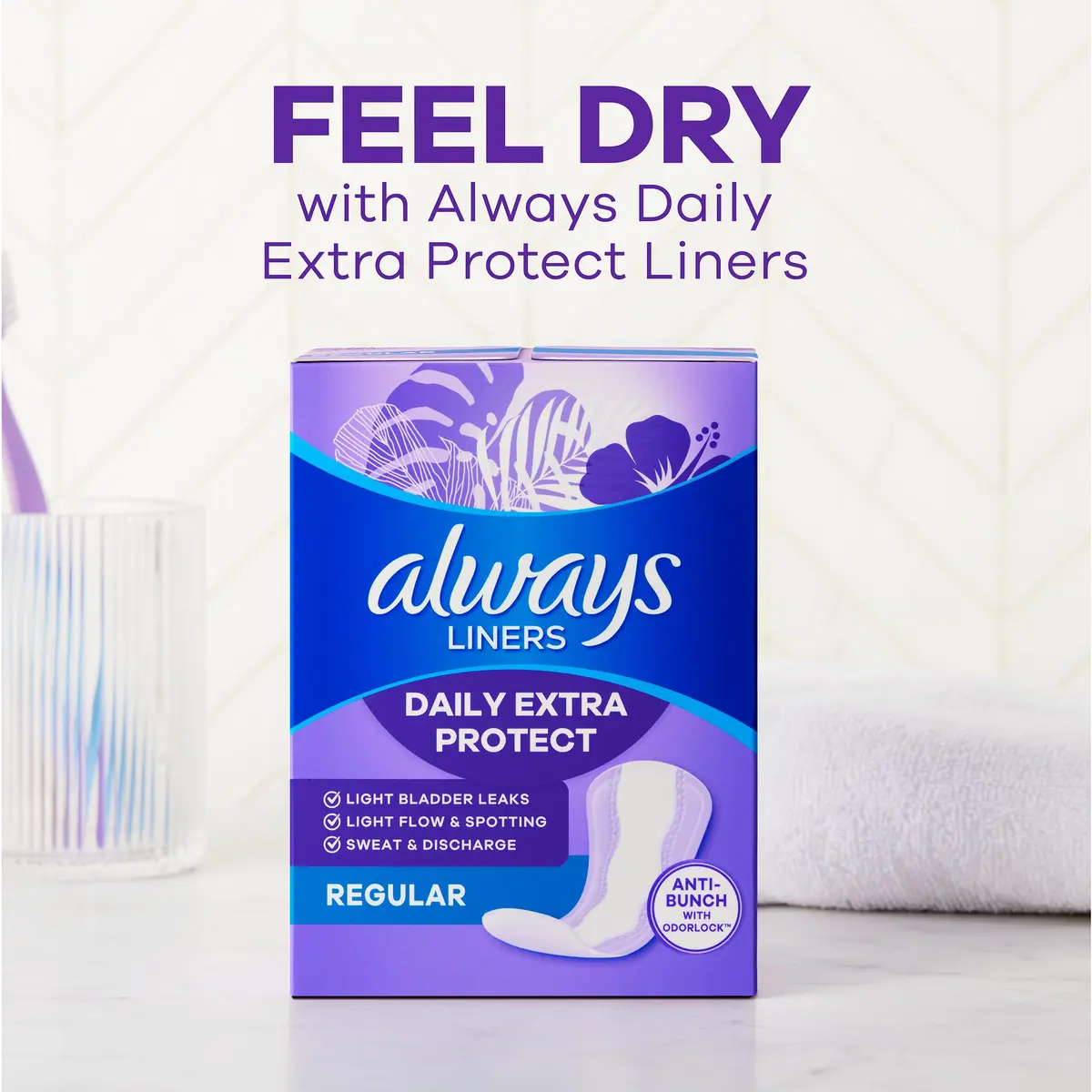 Always Xtra Protection Daily Liners, Extra Long, Unscented | 272 Count | Multi-Fluid Protection - view 6
