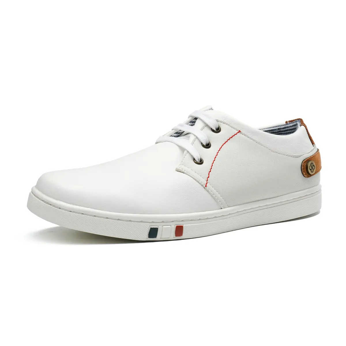 Bruno Marc Men's Fashion Sneakers White 27.5 cm (US 7.5) | Classic Lace-Up Style for Everyday Wear - main product image