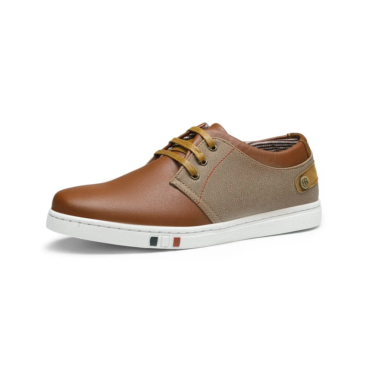 Bruno Marc Men's Fashion Sneakers Tan US 8 (26.0 cm) | Classic Oxford Style Lace-Up Comfort - main product image