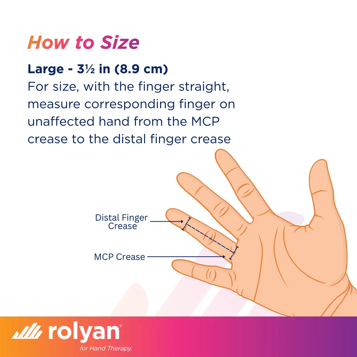 Rolyan Sof-Stretch Extension Splint Small White | Dynamic Finger Brace for PIP Joint Extension & Mallet Finger Support - view 2