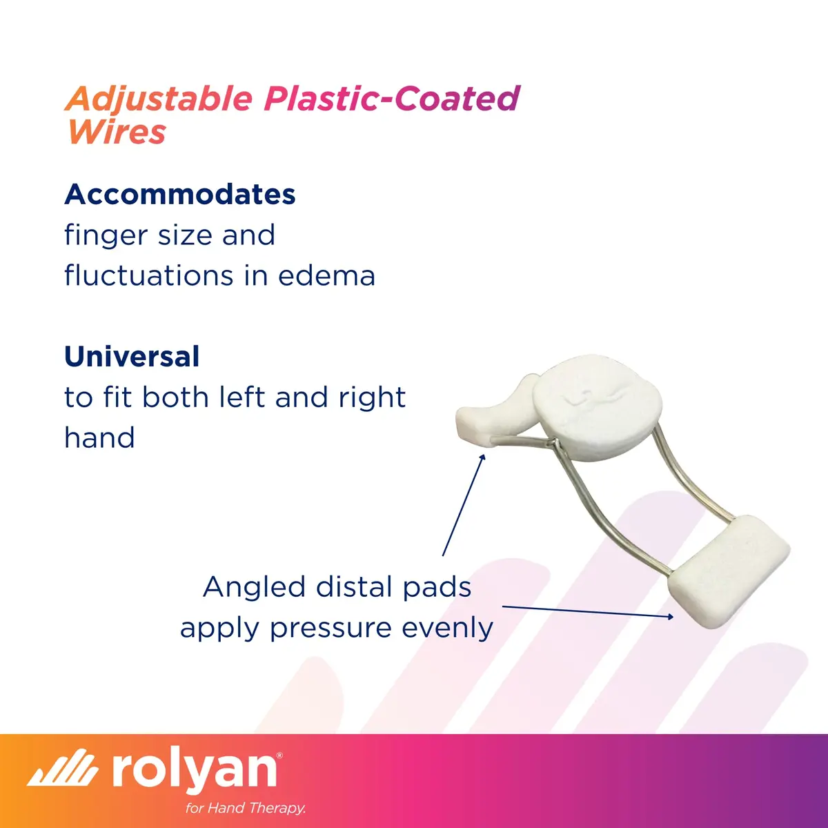 Rolyan Sof-Stretch Extension Splint Small White | Dynamic Finger Brace for PIP Joint Extension & Mallet Finger Support - view 5