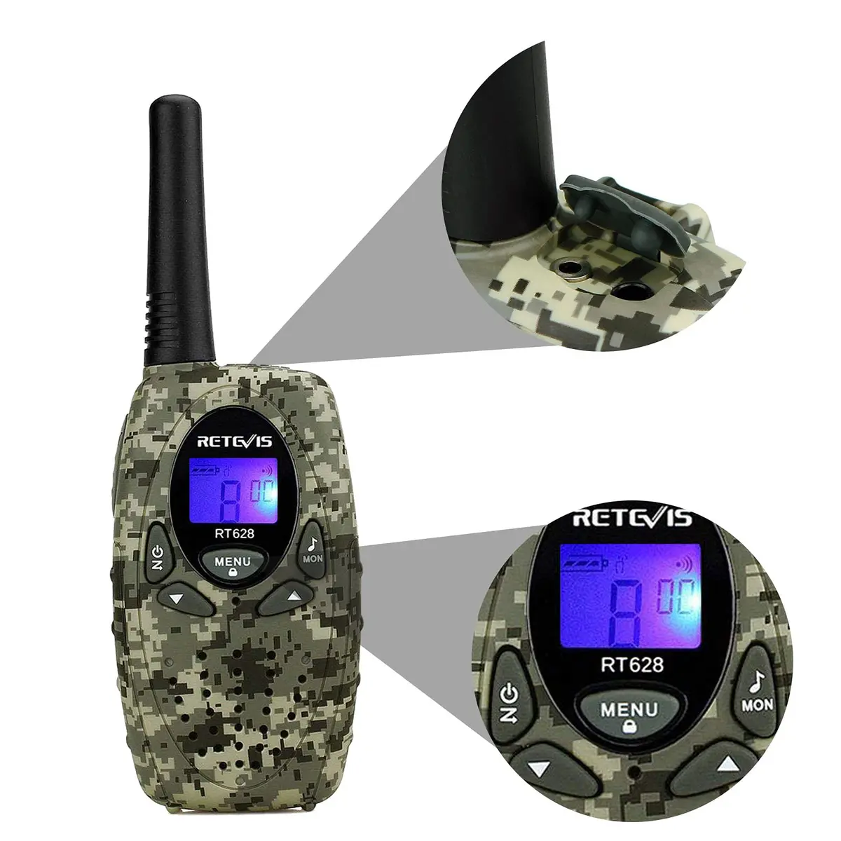 Retevis RT628 Kids Walkie Talkies | Camouflage Two-Way Radios for 4-12 Year Old Boys Girls - view 6