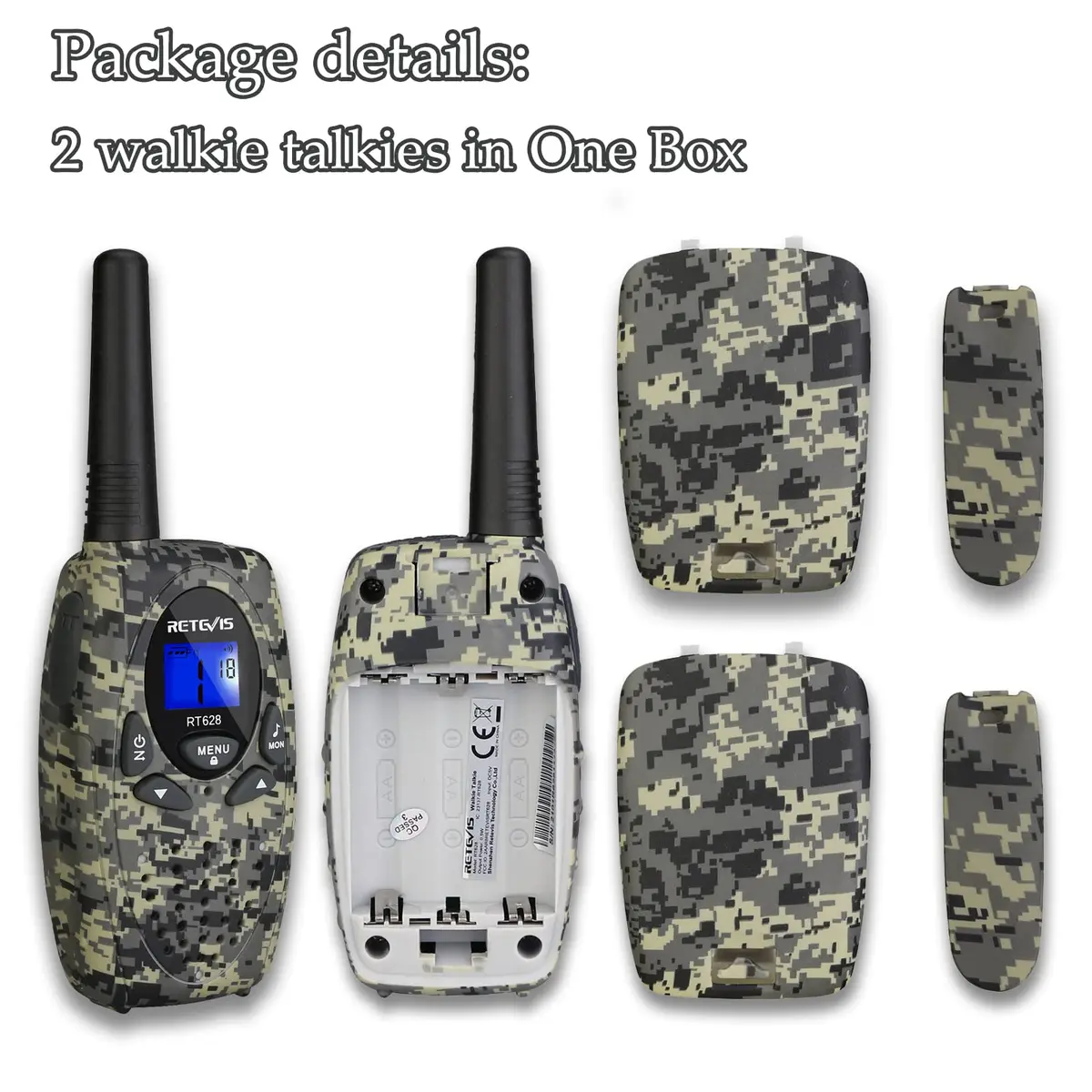 Retevis RT628 Kids Walkie Talkies | Camouflage Two-Way Radios for 4-12 Year Old Boys Girls - view 7
