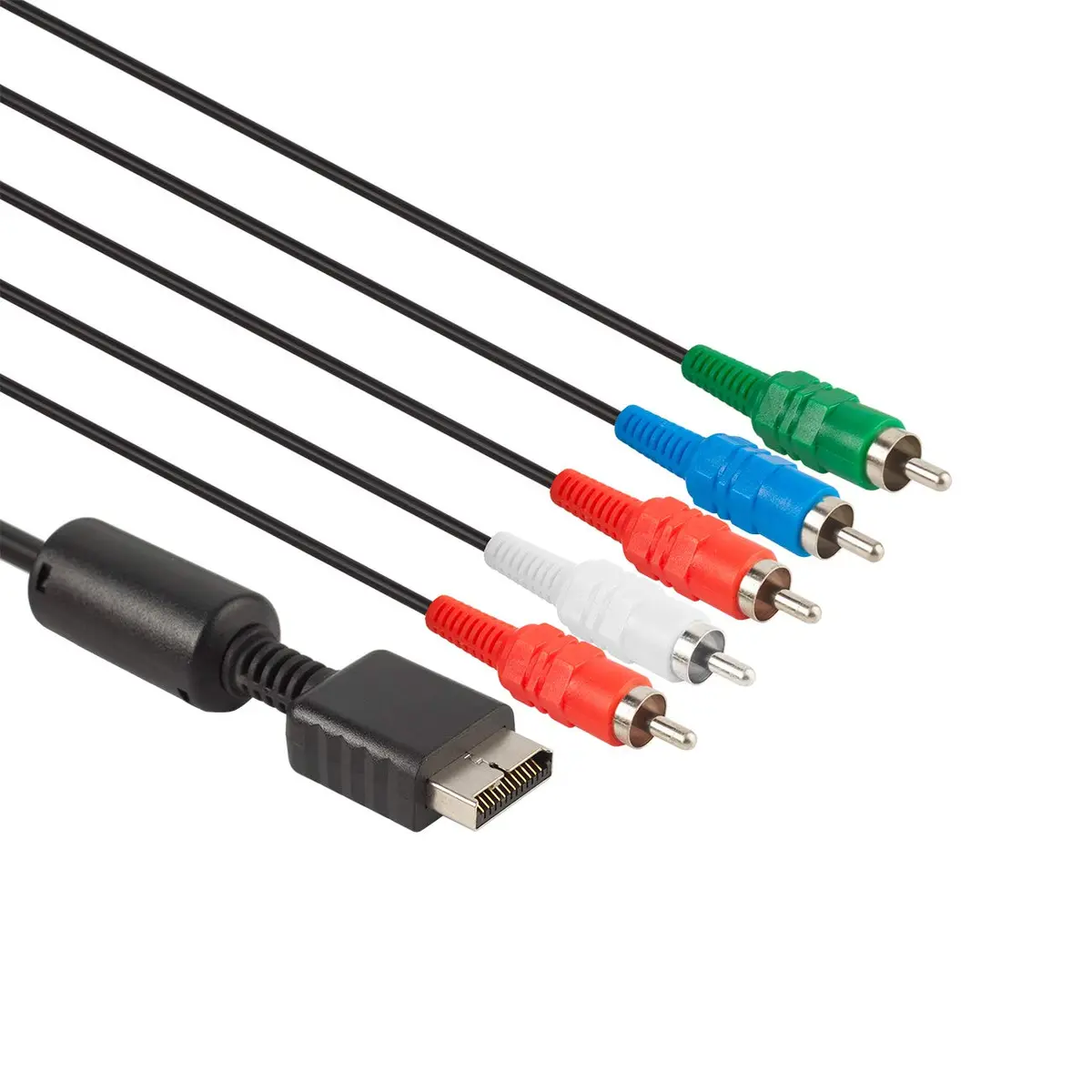 TENINYU Compatible with PS2/PS3/PS3 Slim HDTV-Ready TV HD Component AV Cable 6FT Black | Sharp Video & Sound - main product image