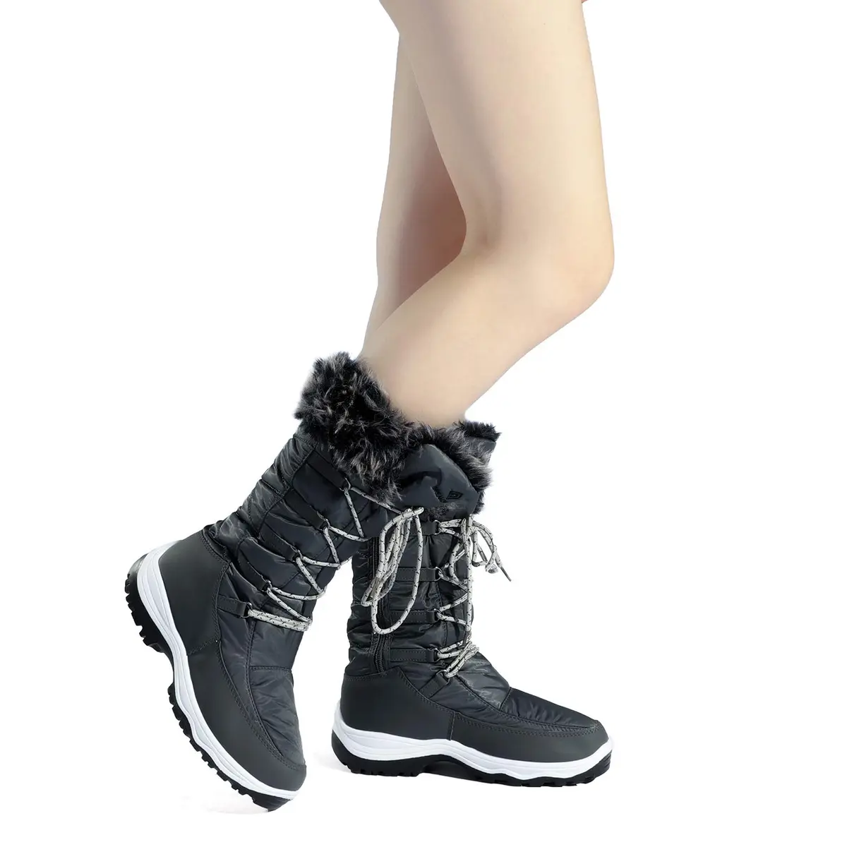 DREAM PAIRS Women's Warm Faux Fur Lined Mid-Calf Snow Boots Size 7 | Water-Resistant & Insulated for Winter (70-120 chars) - view 8