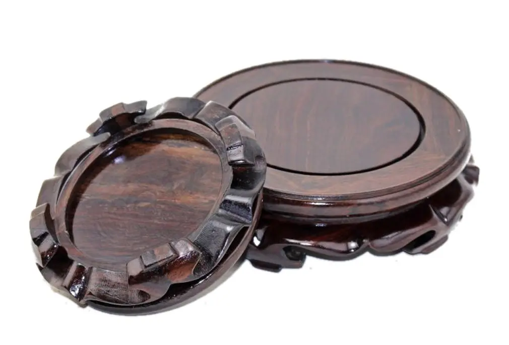 GOLDY&WENDY Rosewood Flat Circular Display Stand 2.6" | Stylish, Precise Fit for Decor (70-120 chars) - view 6