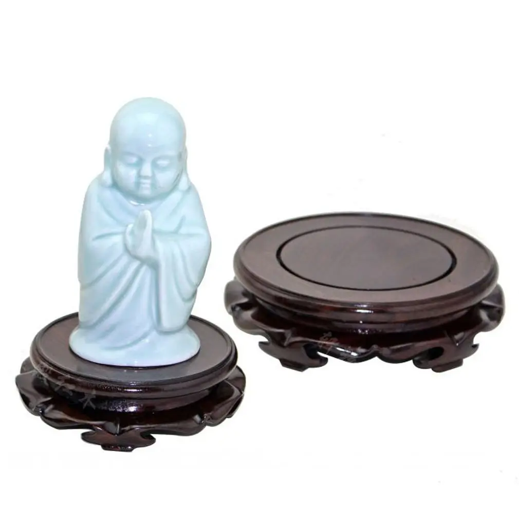 GOLDY&WENDY Rosewood Flat Circular Display Stand 2.6" | Stylish, Precise Fit for Decor (70-120 chars) - view 3