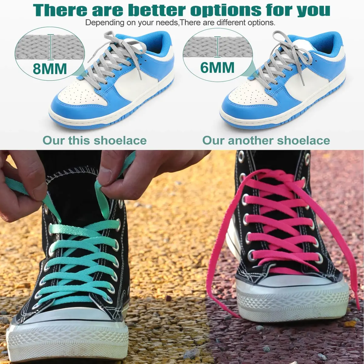 DELELE Flat Sneakers Shoe Laces 79 Inch Black | Durable Polyester for Sneakers & Casual Shoes - view 8