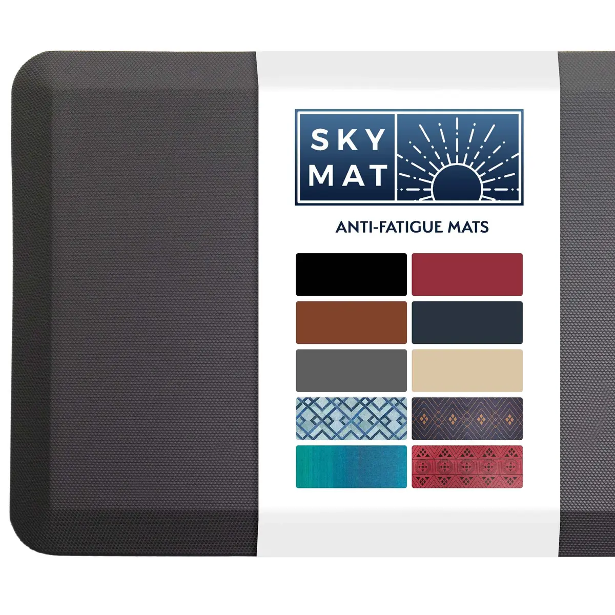 Sky Solutions Anti Fatigue Mat - 3/4" Cushioned Kitchen Rug & Standing Desk Mat, Waterproof, Non Slip (20" x 39", Grey) | Comfort & Durability - main product image