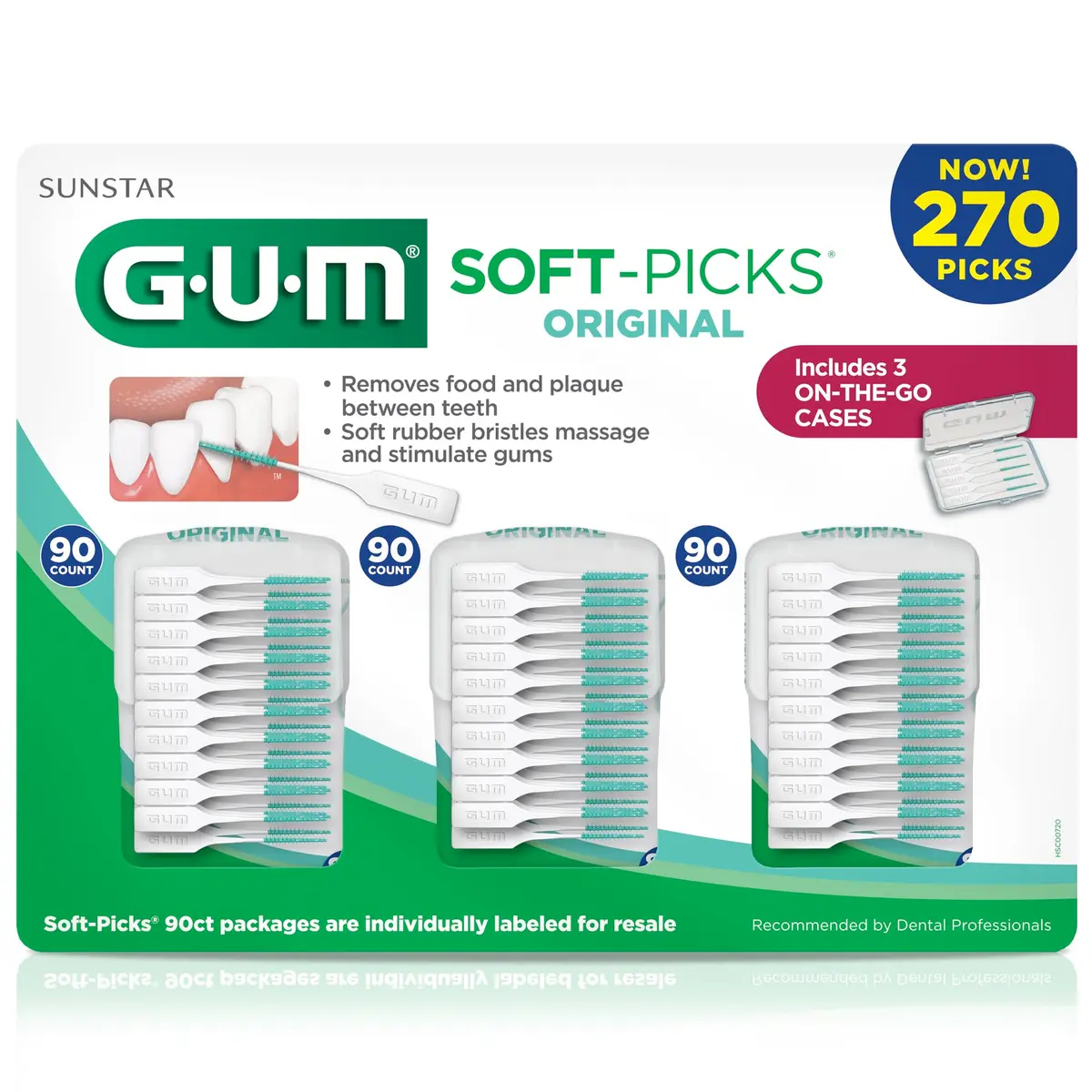 GUM Soft-Picks Original Interdental Picks 270 Count | Gentle Plaque & Food Removal for Sensitive Gums - view 8