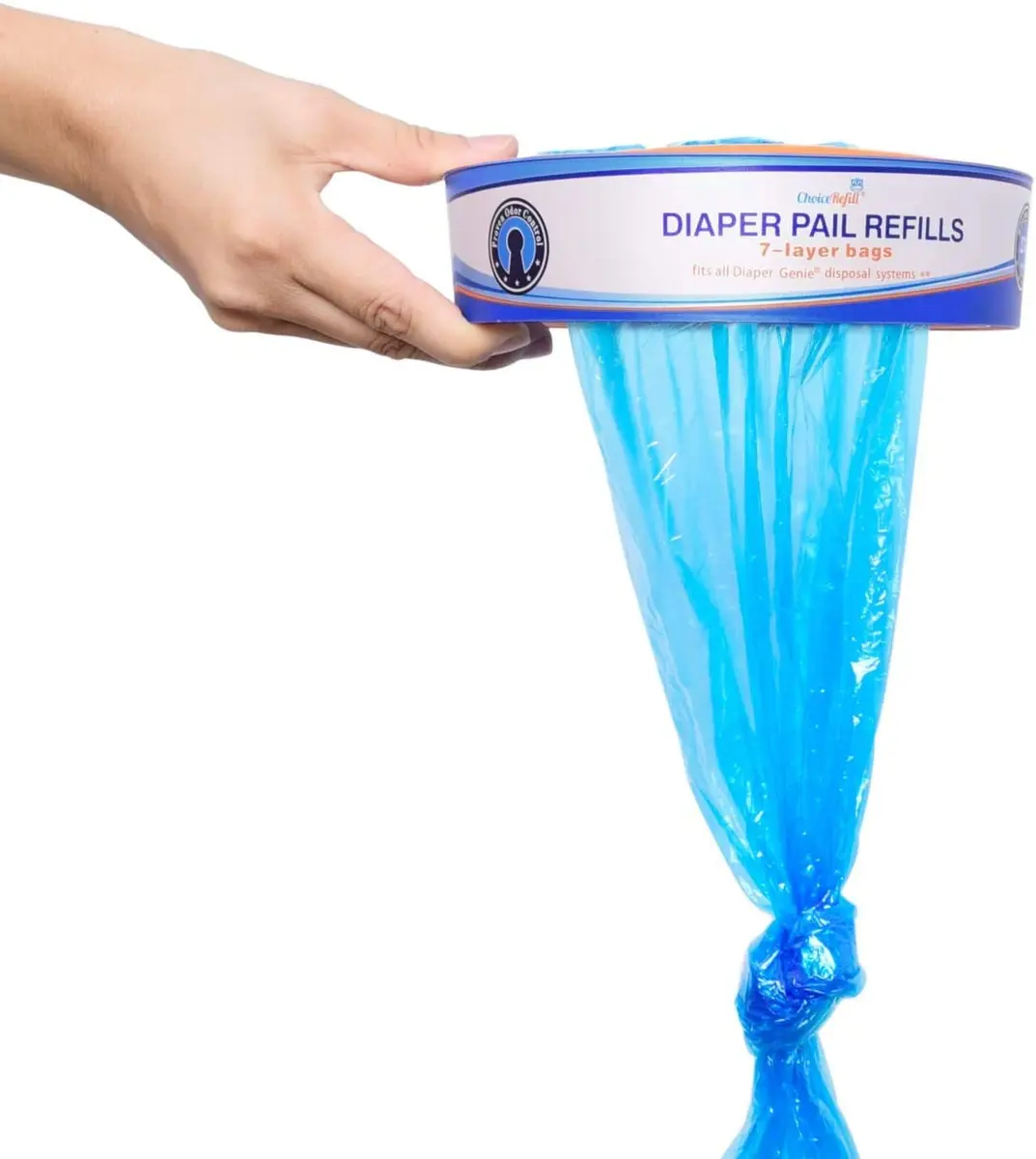ChoiceRefill Diaper Pail Refill Bags 2600 Count (8-Pack) | Odor-Locking 7-Layer Film for Diaper Genie Pails - view 2