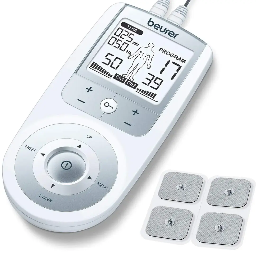 Beurer EM44 TENS Unit Muscle Stimulator with 50 Intensity Levels & 15 Programs | 0.36 kg (0.8 lb) - main product image