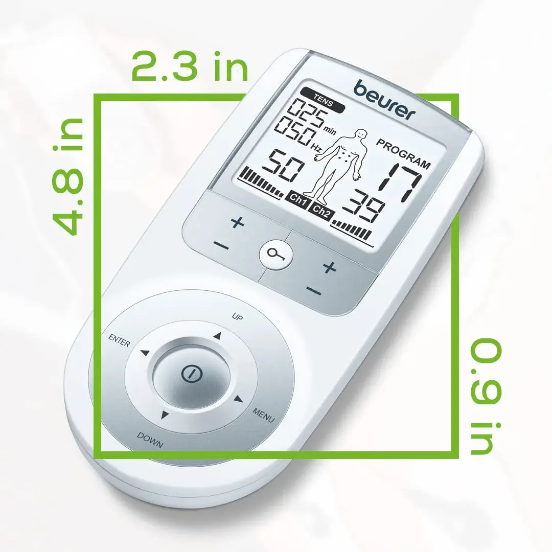 Beurer EM44 TENS Unit Muscle Stimulator with 50 Intensity Levels & 15 Programs | 0.36 kg (0.8 lb) - view 7
