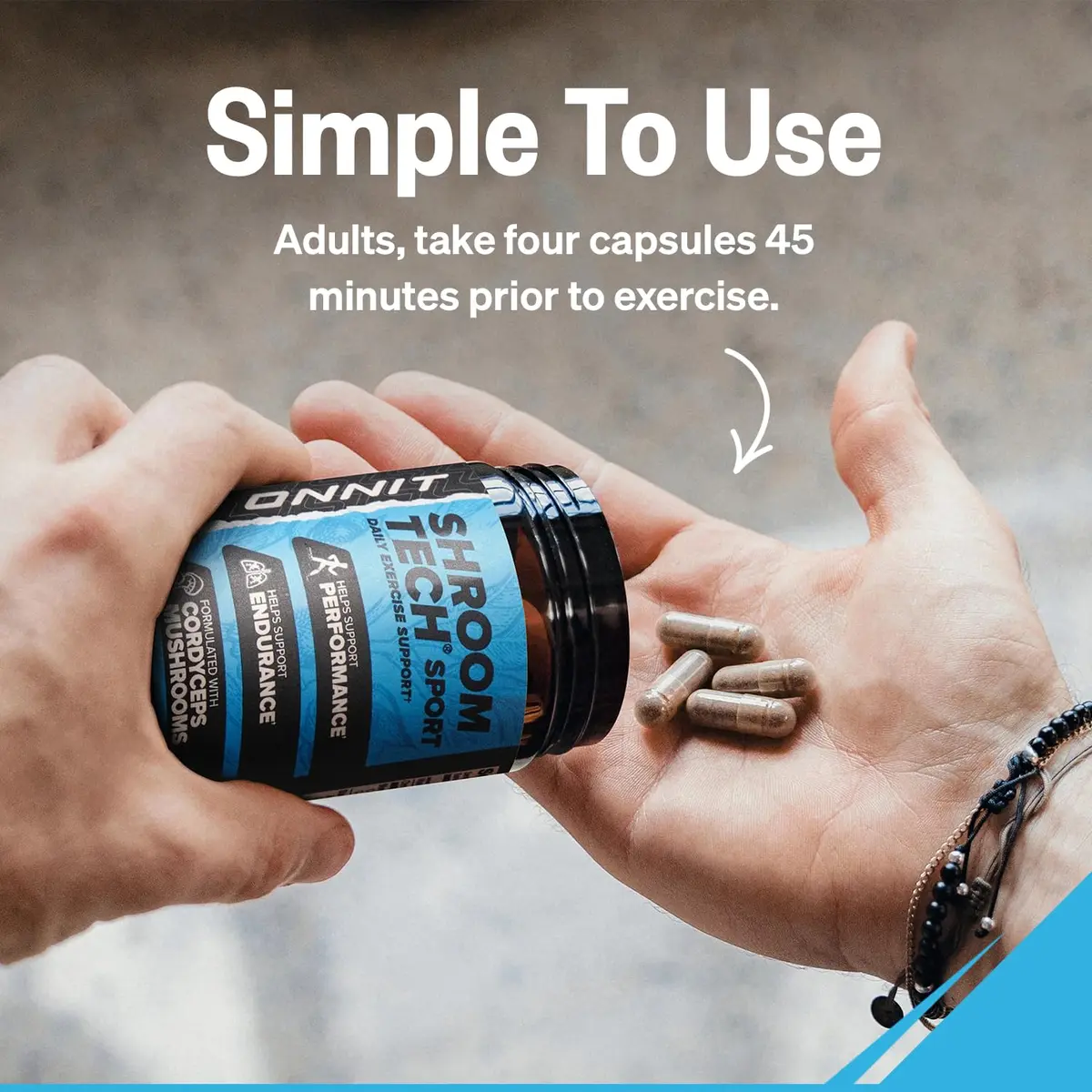 ONNIT Shroom Tech Sport Caffeine-Free Cordyceps Pre-Workout Capsules 28 Count | Supports Exercise Endurance - view 5