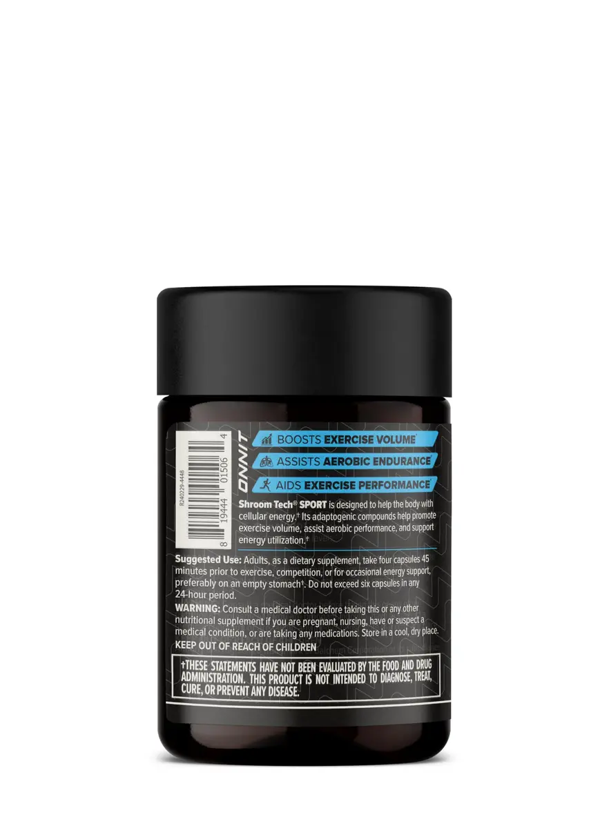 ONNIT Shroom Tech Sport Caffeine-Free Cordyceps Pre-Workout Capsules 28 Count | Supports Exercise Endurance - view 2