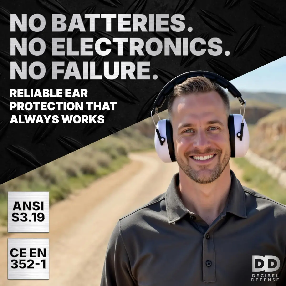 Decibel Defense 37 dB NRR Safety Earmuffs (White) | Industry-Leading Noise Reduction for Shooting, Construction, and Loud Events - view 5