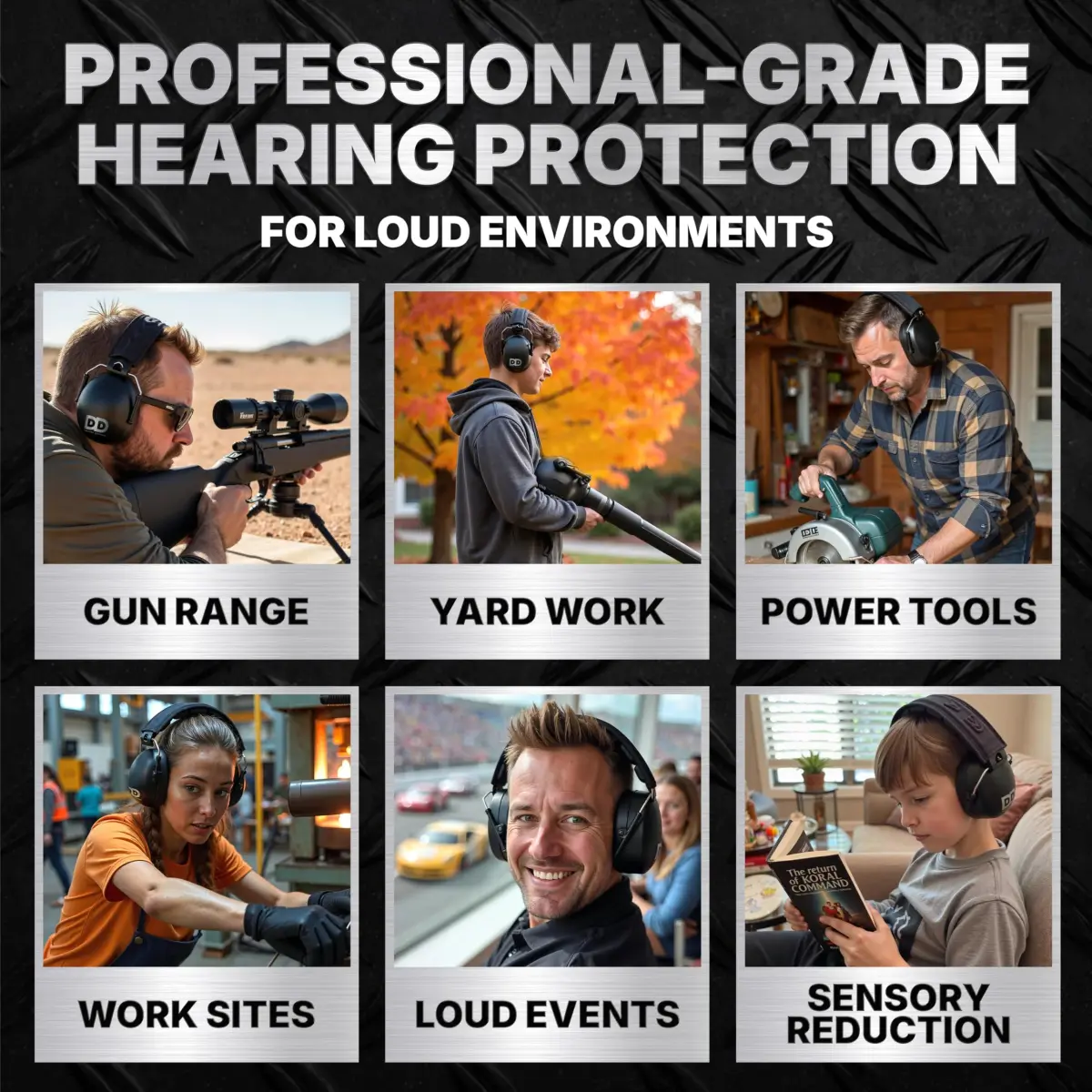 Decibel Defense 37 dB NRR Safety Earmuffs (White) | Industry-Leading Noise Reduction for Shooting, Construction, and Loud Events - view 6