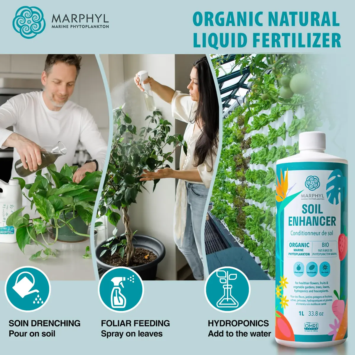 MARPHYL All-Purpose Plant Food – Organic Nutrient-Rich Fertilizer & Soil Enhancer for Indoor & Outdoor Flowers, Vegetables, Succulents, Bamboo & Hydroponics | Organic & Environmentally Safe - view 7