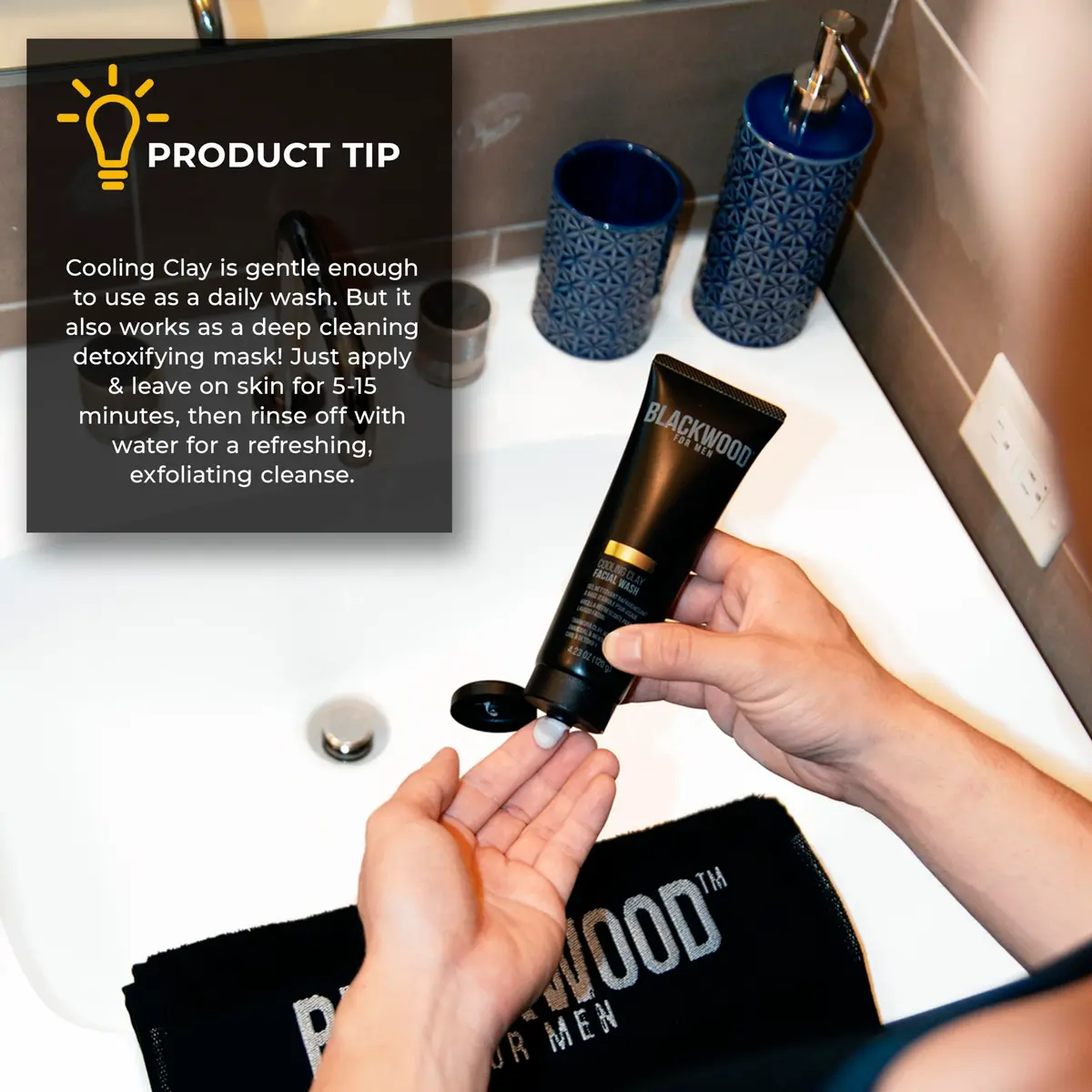 Blackwood For Men Cooling Clay Face Wash 125ml (4.23 oz) | Deep Cleansing & Acne Treatment - view 6