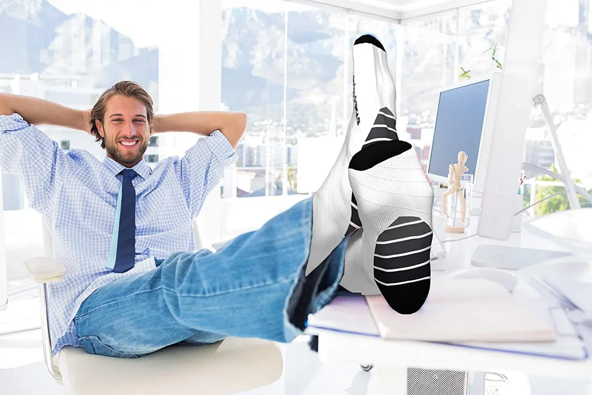 Physix Gear Compression Socks White L/XL | Support Circulation & Blood Flow (115 chars) - view 7