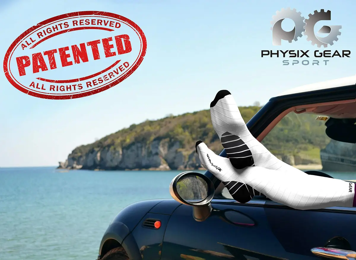 Physix Gear Compression Socks White L/XL | Support Circulation & Blood Flow (115 chars) - view 2