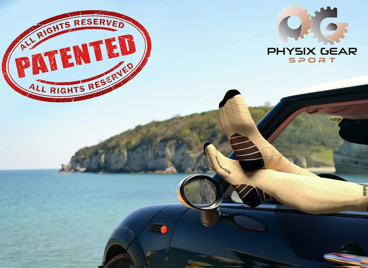 Physix Gear Compression Socks - Best Men & Women Support for Circulation, Running, Nurses, Athletic Use, Blood Pressure, Nude/Beige | S/M - view 2