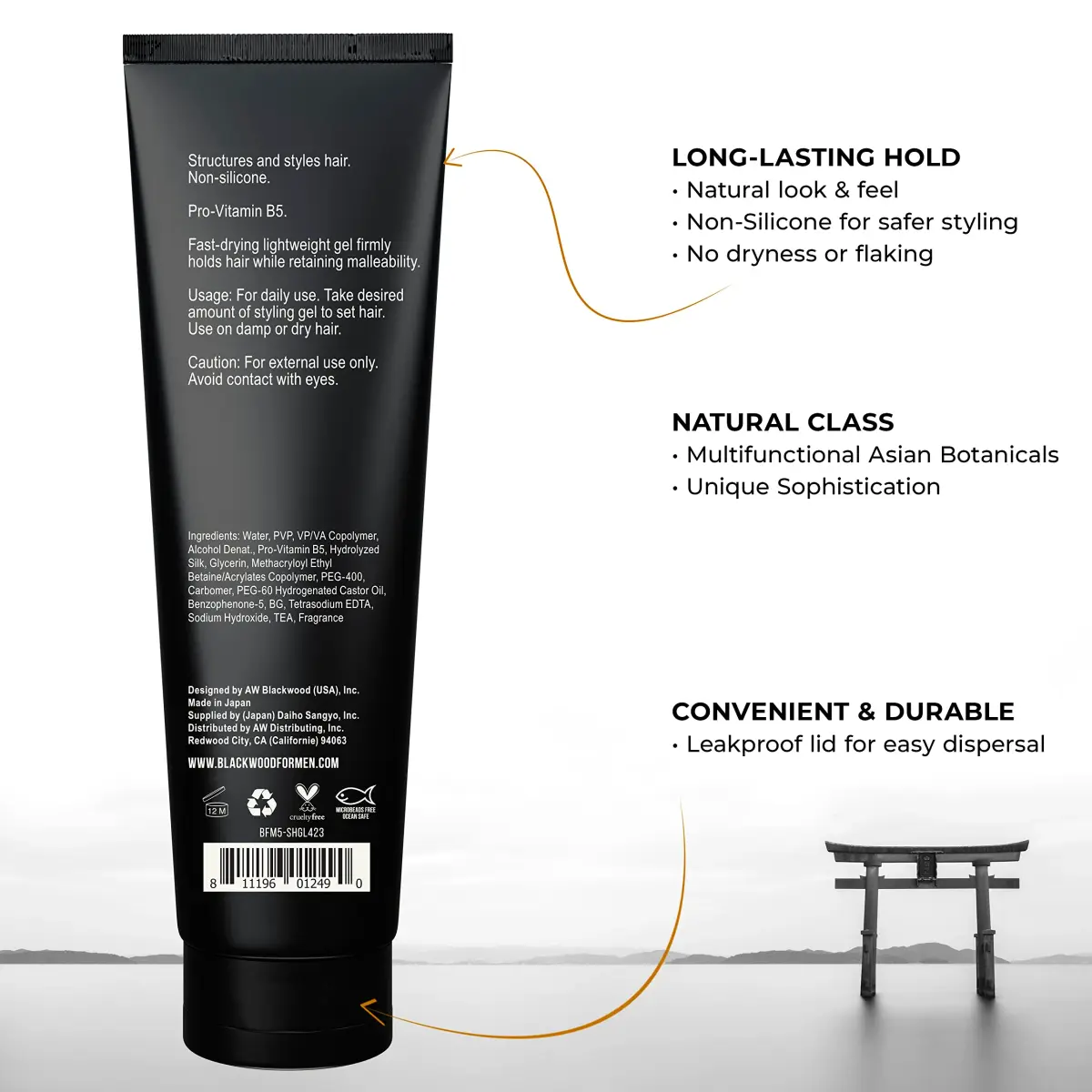 Blackwood For Men BioFuse Hair Sculpting Gel 125ml (4.23 Oz) | Medium Hold, Vegan Formula - view 2