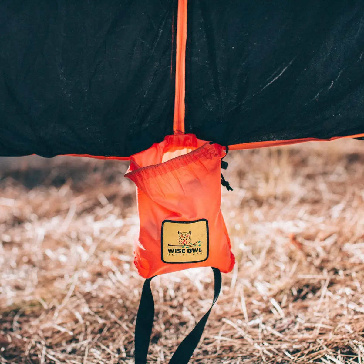 Wise Owl Outfitters SnugNet Hammock Bug Net - Mesh Insect Shield for Camping & Backpacking, Black/Orange | Full Coverage, Ultralight (100-120 chars) - view 3