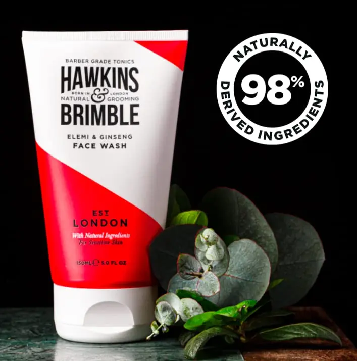 Hawkins & Brimble Mens Face Wash 150ml Aloe Vera for Sensitive Skin | Oil Control & Refreshing - view 5