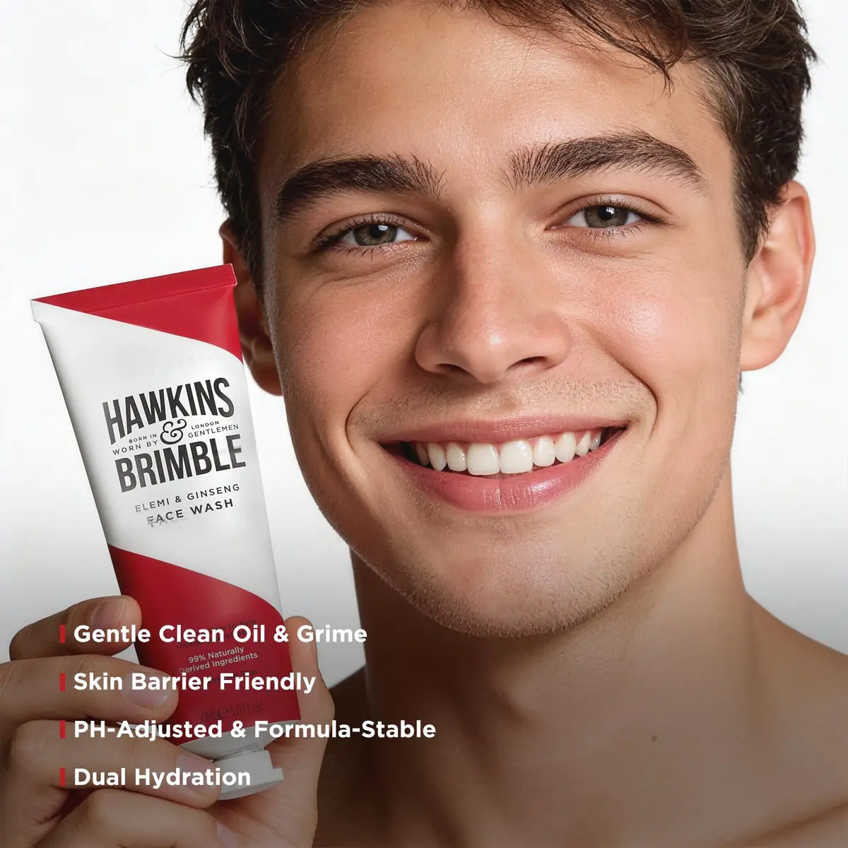 Hawkins & Brimble Mens Face Wash 150ml Aloe Vera for Sensitive Skin | Oil Control & Refreshing - view 7