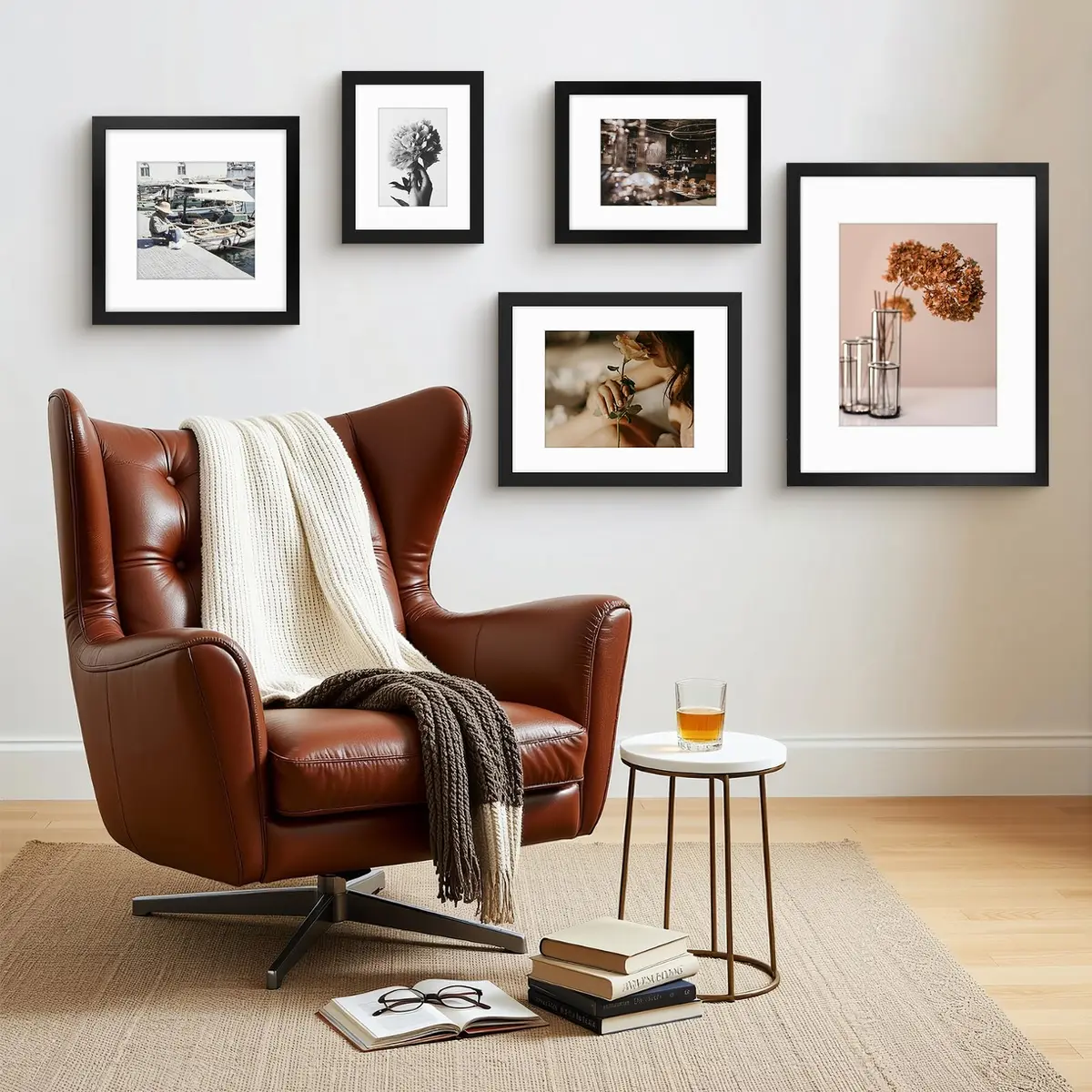 Frametory 16x20 Picture Frame with Mat for 11x14, Real Glass, Black | Modern Wall & Tabletop Decor - view 5
