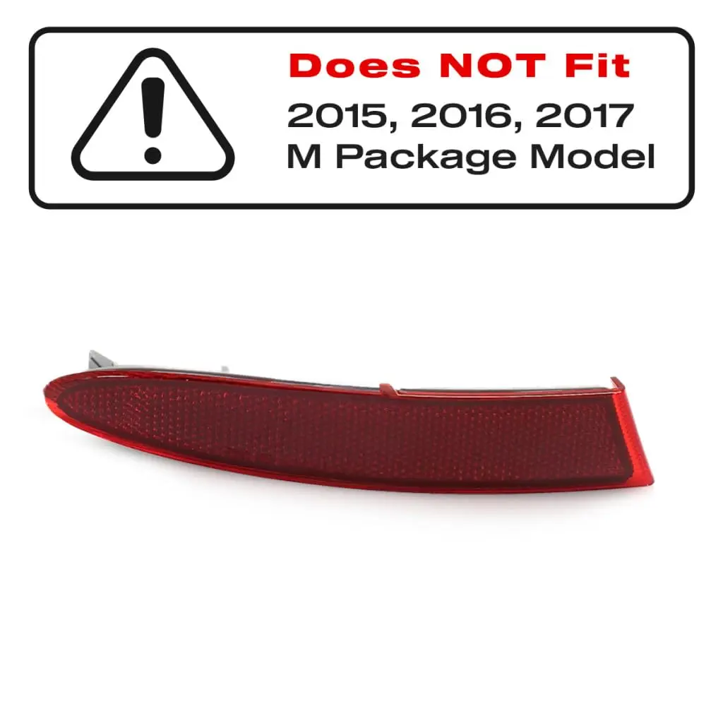 CarLights360 BMW X3 Reflector Driver Side Rear | CAPA Certified OEM Replacement 7.09in (18cm) - view 8