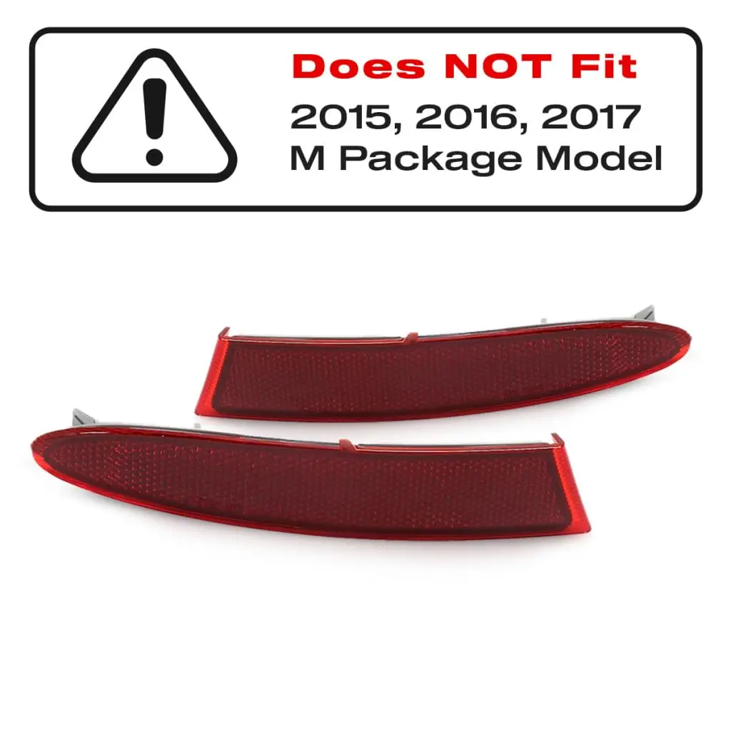 CarLights360 BMW X-3 Reflector 2011-2017 Pair | CAPA Certified OEM Replacement - view 6