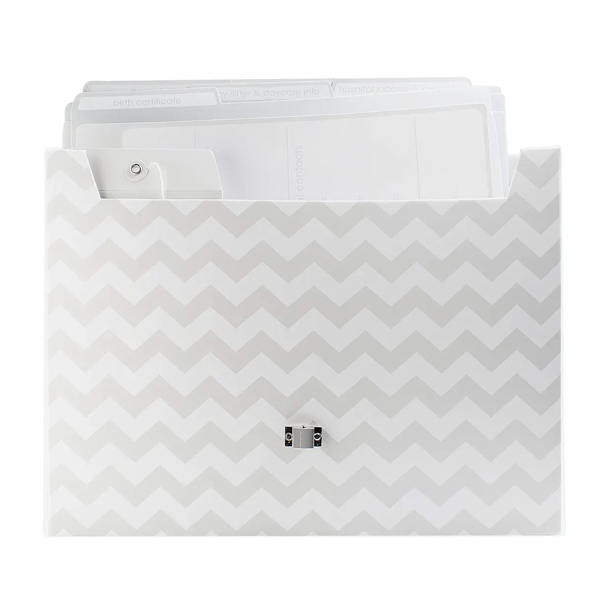 Pearhead Baby Briefcase and Document Organizer, Grey Chevron | All-in-One Baby Paperwork Storage (70-120 chars) - view 4