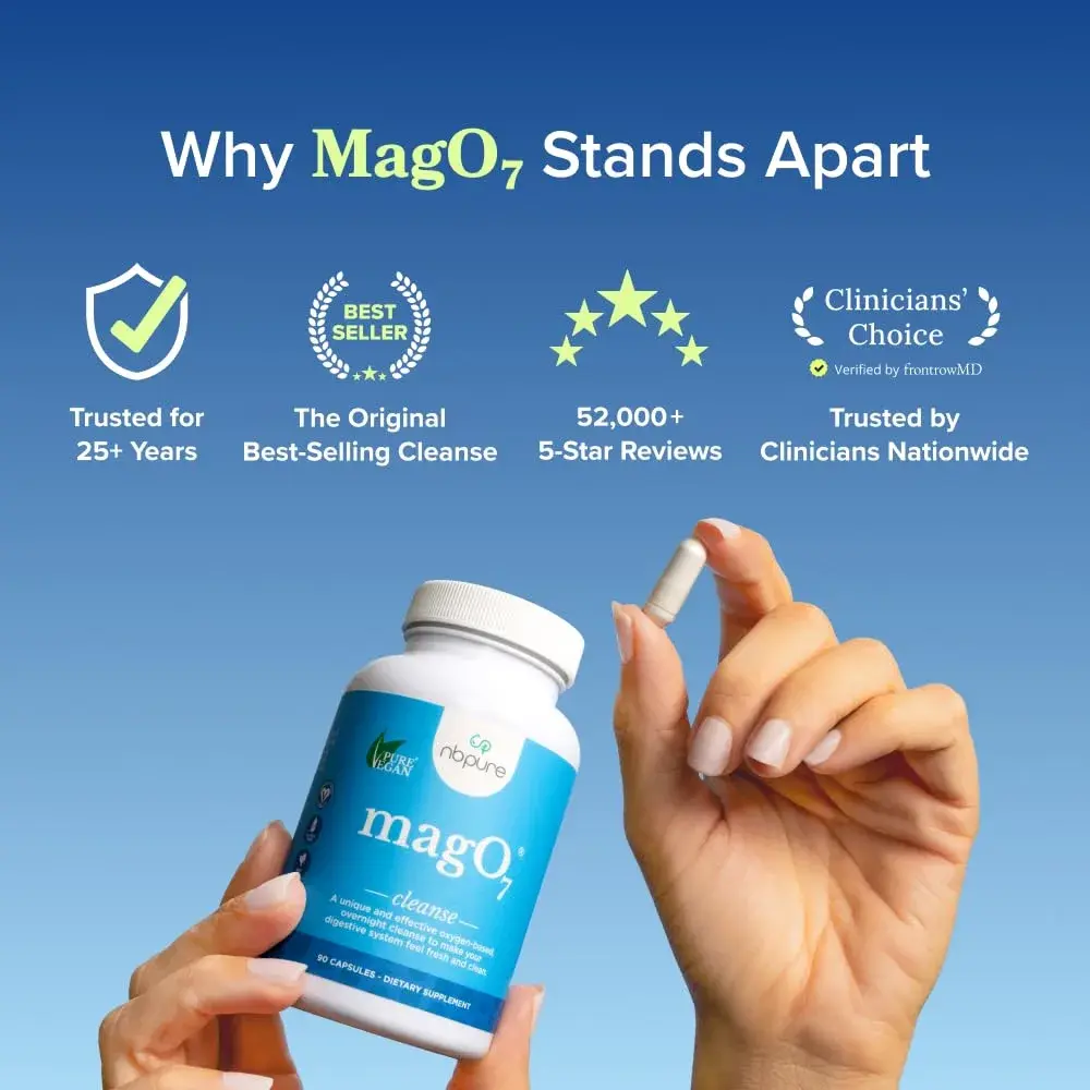 nbpure MagO7 Natural Colon Cleanse & Detox 30 Capsules | Oxygenating Digestive System Cleanse - view 4