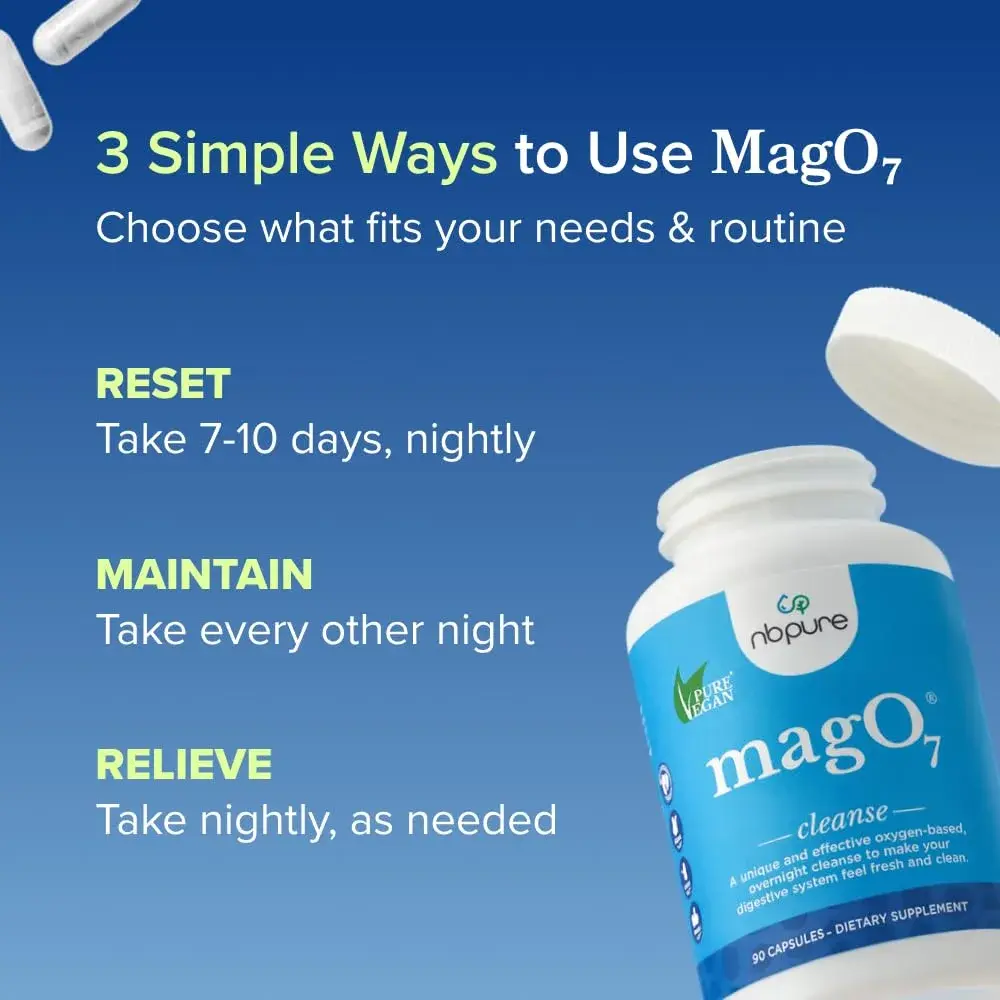 nbpure MagO7 Natural Colon Cleanse & Detox 30 Capsules | Oxygenating Digestive System Cleanse - view 3