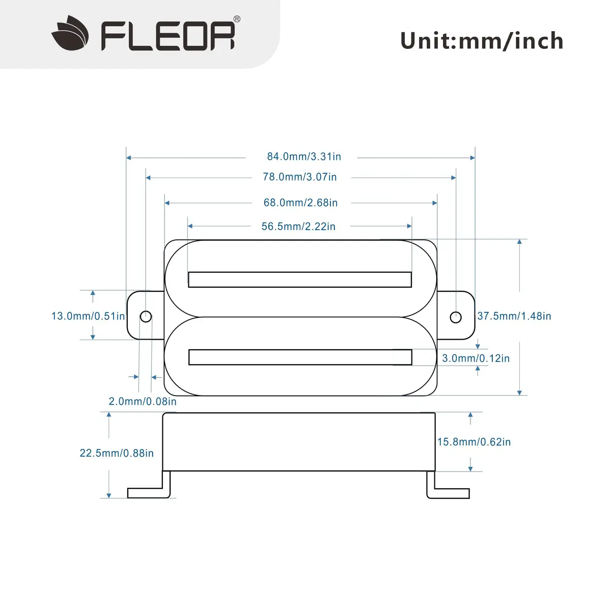 FLEOR High Output Bridge Humbucker Pickup, Black | Fully Wax Potted for Noise-Free Performance - view 5