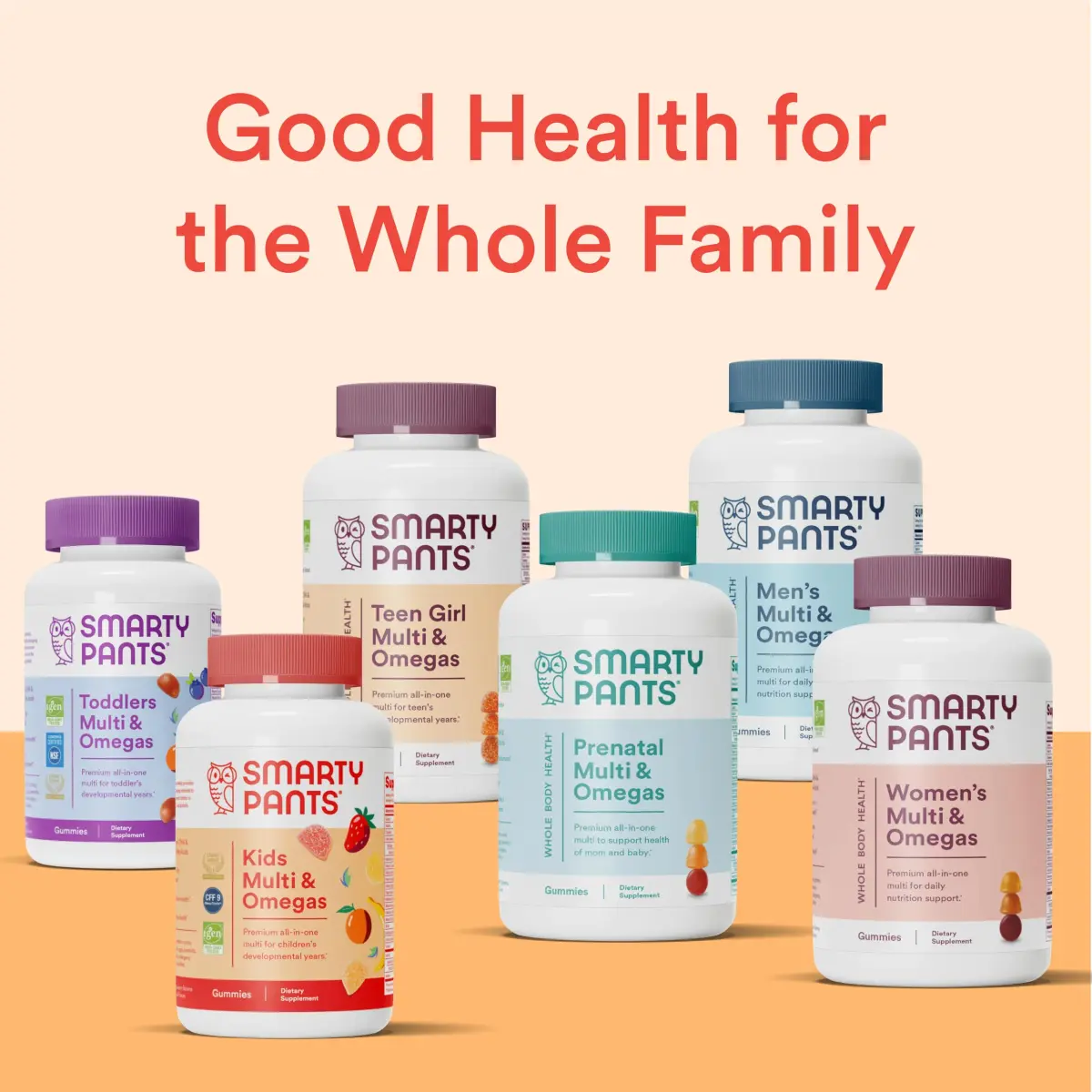 SmartyPants Kids Multivitamin Gummies with Omega 3 Fish Oil 120 Count (30 Day Supply) | Immune Support & Energy Metabolism - view 9