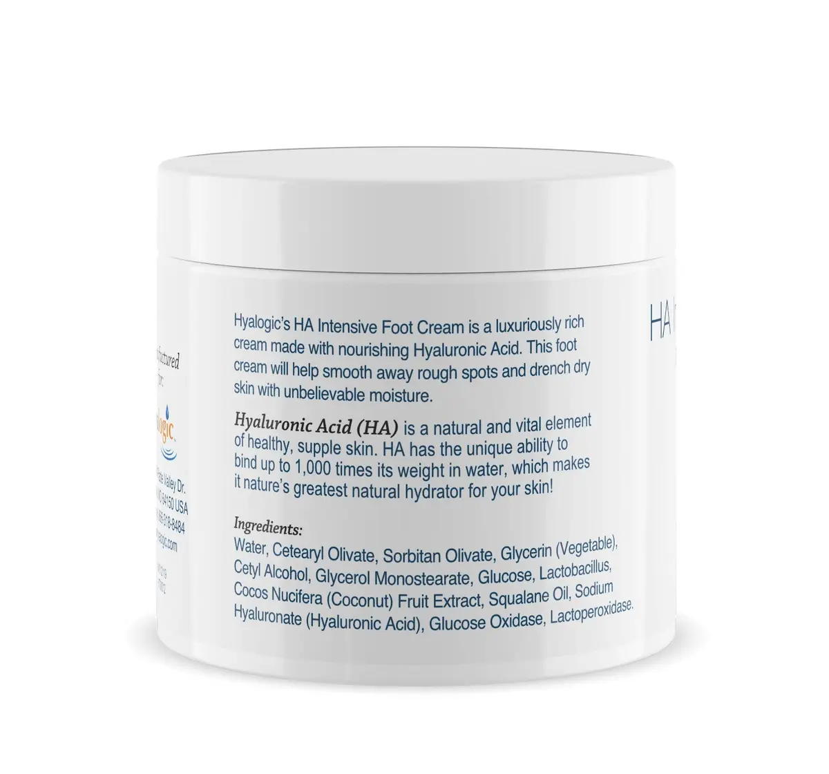 Hyalogic Hyaluronic Acid Foot Cream 4 oz | Intensive Moisturizer for Dry & Callused Skin - view 2