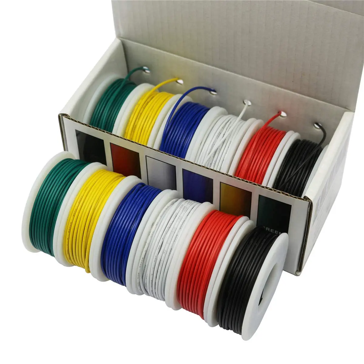 CBAZY PVC Electrical Wire Kit 26AWG 6 Colors 32.8ft | Tinned Copper, 300V, DIY Friendly - view 3