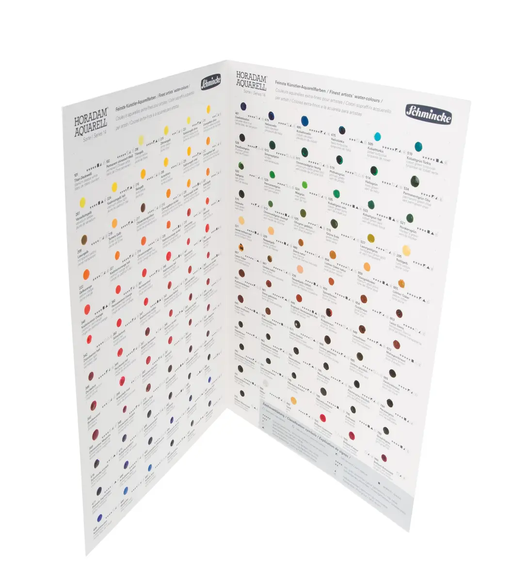 Schmincke HORADAM® AQUARELL Dotcard 140 Shades Watercolor Set | 14 999 140 | 140 Colors on Watercolor Paper - main product image