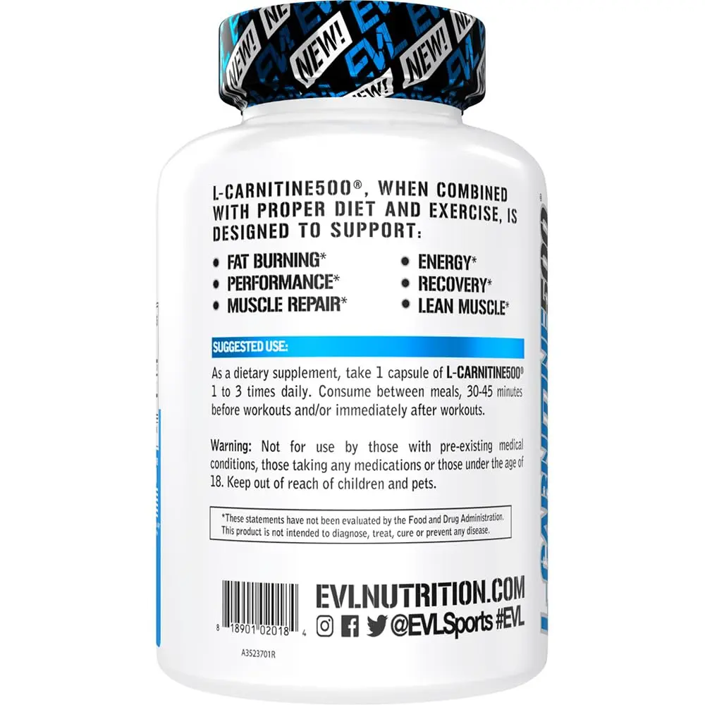 Evlution L-Carnitine Tartrate 120 Servings | Supports Fat Burning & Energy - view 3