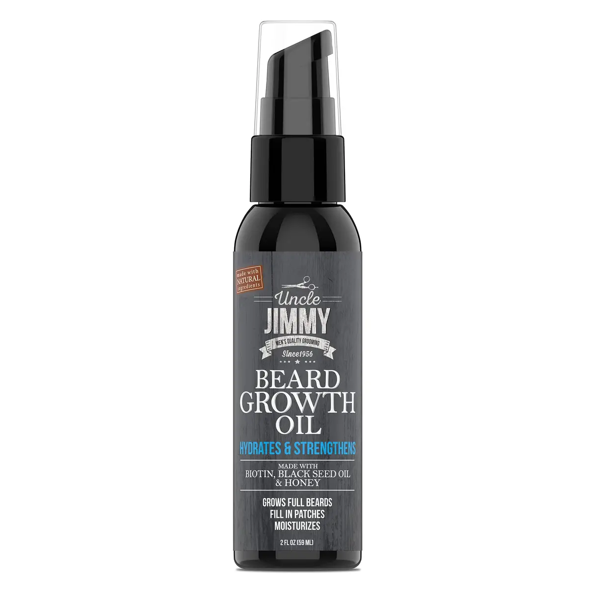 Uncle Jimmy Beard Growth Oil with Biotin | Natural Beard Care for Thicker, Fuller Beard | Men's Facial Hair Treatment for Grooming | Increases Thickness and Volume 2 Fl Oz - view 5