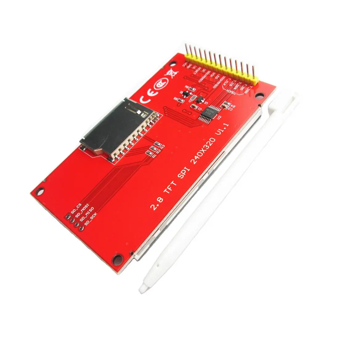 HiLetgo 2.8" SPI TFT LCD Touch Panel 240x320 with PCB | 5V/3.3V Logic Compatible - view 2